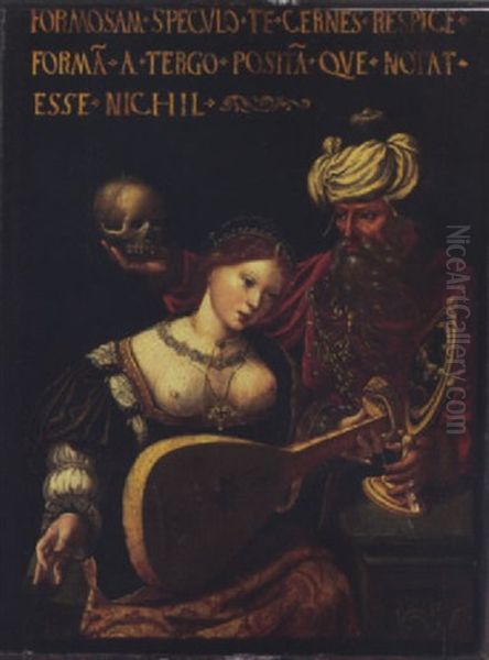 Vanitas-darstellung Oil Painting by  Master of the Female Half Lengths