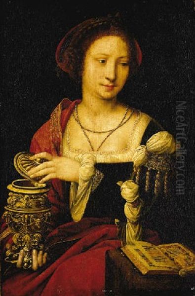 The Magdalen Oil Painting by  Master of the Female Half Lengths