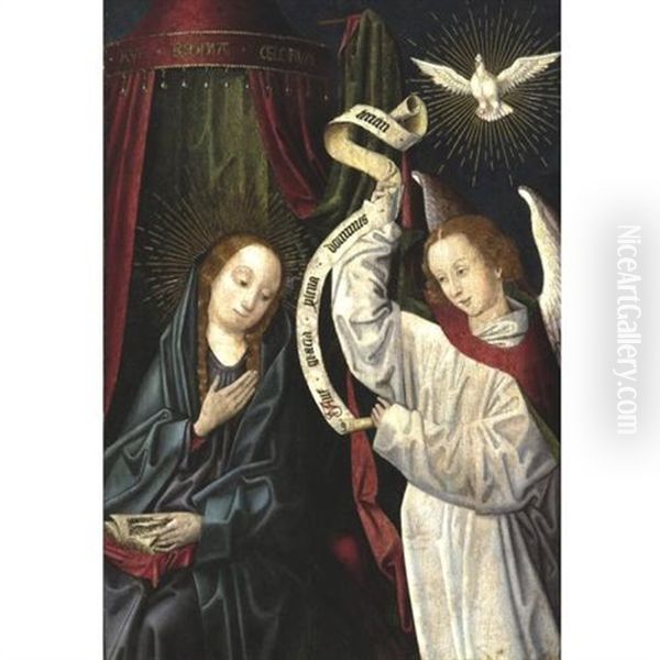 Annunciation Oil Painting by  Master of the Khanenko Adoration