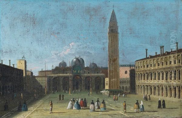 View Of The Piazza San Marco, Venice Oil Painting by  Master of the Langmatt Foundation Views