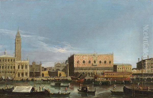 The Bacino Di San Marco, Venice Oil Painting by  Master of the Langmatt Foundation Views