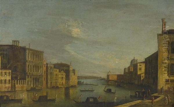 The Grand Canal, Looking Towards Santa Maria Della Salute And The Dogana, Venice Oil Painting by  Master of the Langmatt Foundation Views