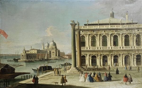 The Piazzetta And Santa Maria Della Salute, Venice Oil Painting by  Master of the Langmatt Foundation Views