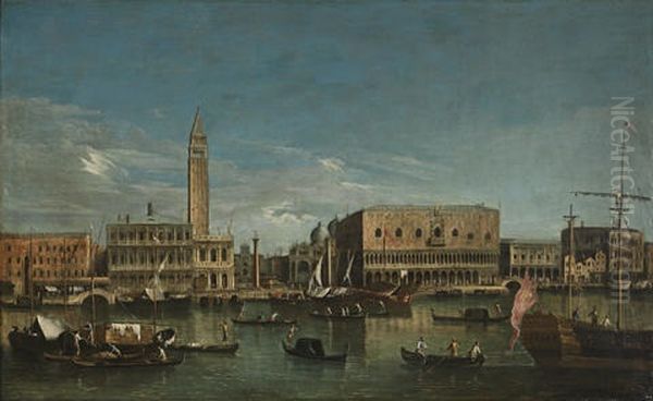 The Bacino Di San Marco, Venice Oil Painting by  Master of the Langmatt Foundation Views