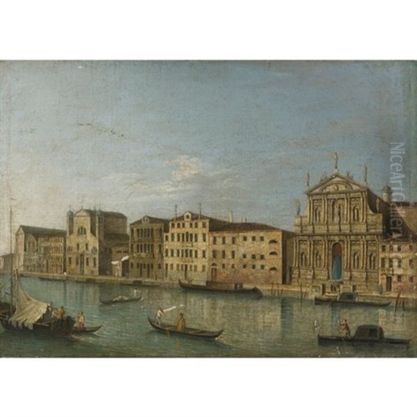 View Of The Grand Canal, Venice (+ Another; Pair) Oil Painting by  Master of the Langmatt Foundation Views