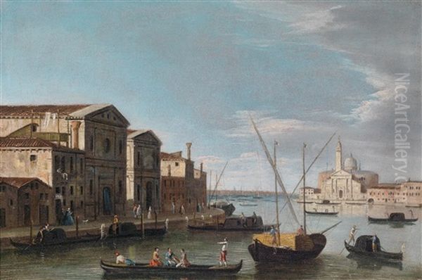 Blick Auf Die Zattere Und Die Isola San Giorgio In Venedig (veduta Delle Zattere E Dell Isola San Giorgio A Venezia) by  Master of the Langmatt Foundation Views