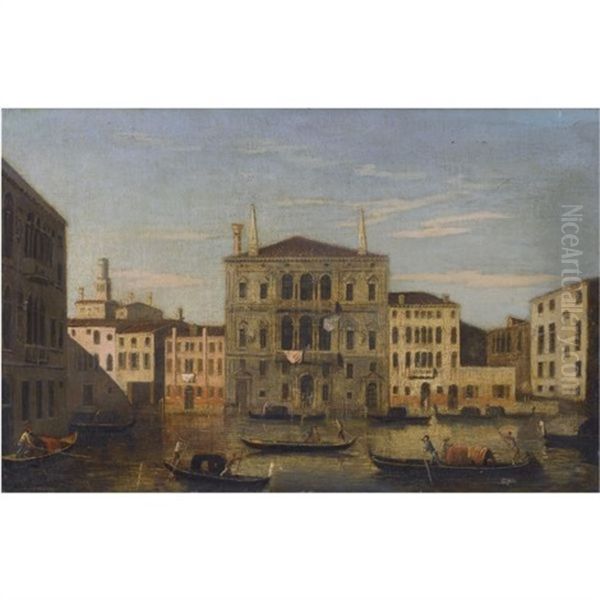 Venice, A View Of Palazzo Balbi On The Grand Canal Oil Painting by  Master of the Langmatt Foundation Views