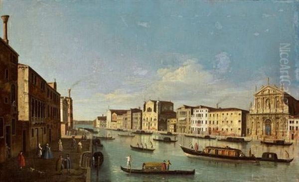 Le Grand Canal A Venise A Hauteur Des Scalzi Et De San Simeone Minore Oil Painting by  Master of the Langmatt Foundation Views