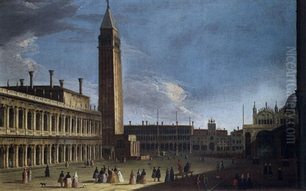 Venezia, La Piazzetta Oil Painting by  Master of the Langmatt Foundation Views