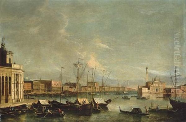 The Bacino Di San Marco, Venice With The Dogana And San Giorgio Maggiore Oil Painting by  Master of the Langmatt Foundation Views