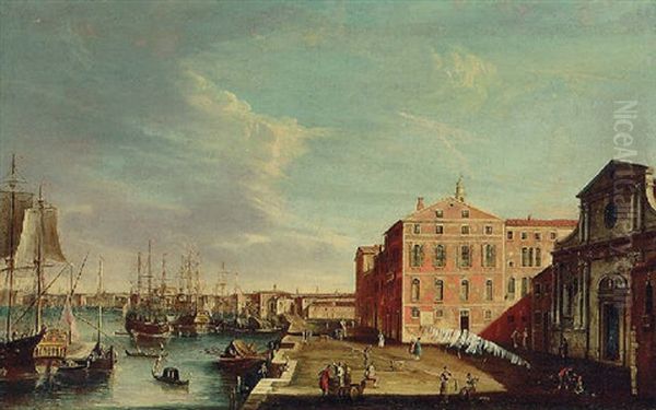 The Riva Degli Schiavoni, Venice, Looking West Oil Painting by  Master of the Langmatt Foundation Views