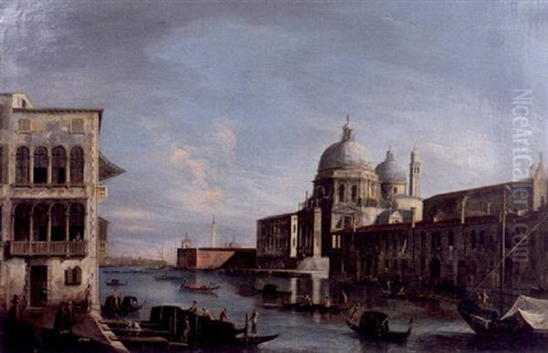 Canal Grande Mit Der Basilica Della Salute Oil Painting by  Master of the Langmatt Foundation Views