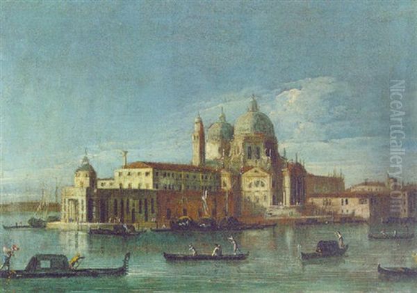 Blick Uber Den Canal Grande Auf Die Salutekirche Und Die Punta Della Dogna In Venedig Oil Painting by  Master of the Langmatt Foundation Views