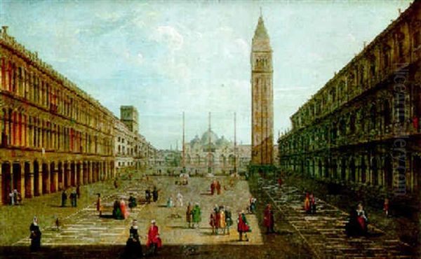 Vue De La Place Saint-marc, De L'eglise Et Du Campanile Oil Painting by  Master of the Langmatt Foundation Views