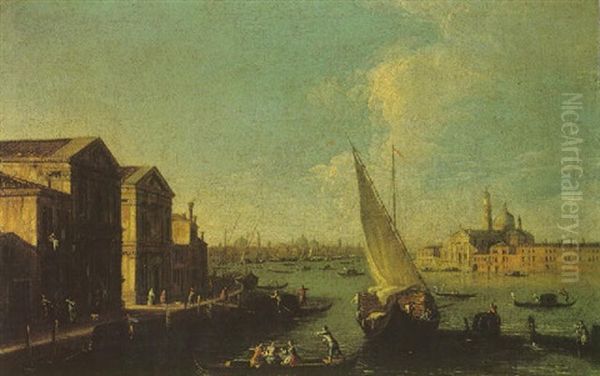 Venice, The Giudecca Canal And San Giorgio Maggiore Oil Painting by  Master of the Langmatt Foundation Views