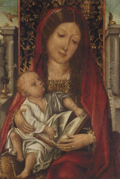 The Virgin And Child Oil Painting by  Master of the Legend of Saint Lucy