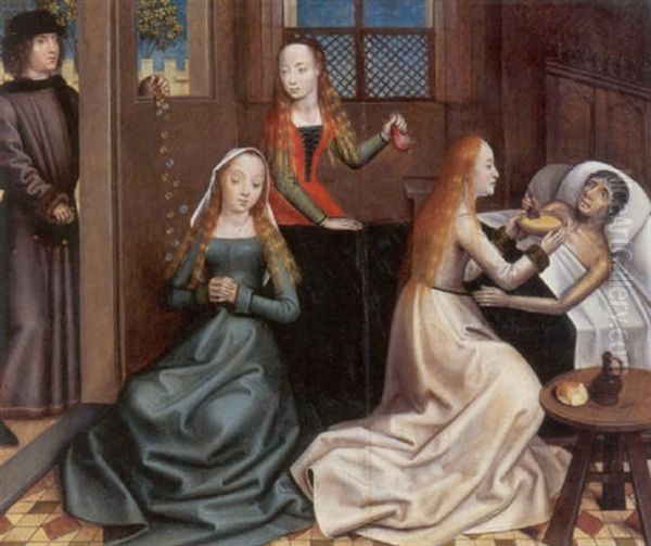 Scene From The Legend Of Saint Nicholas Oil Painting by  Master of the Legend of Saint Lucy