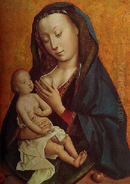 The Virgin And Child Oil Painting by  Master of the Legend of Saint Lucy