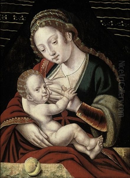 The Virgin And Child Oil Painting by  Master of the Parrot