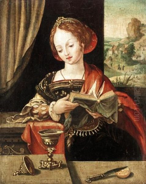 Mary Magdalene Oil Painting by  Master of the Parrot