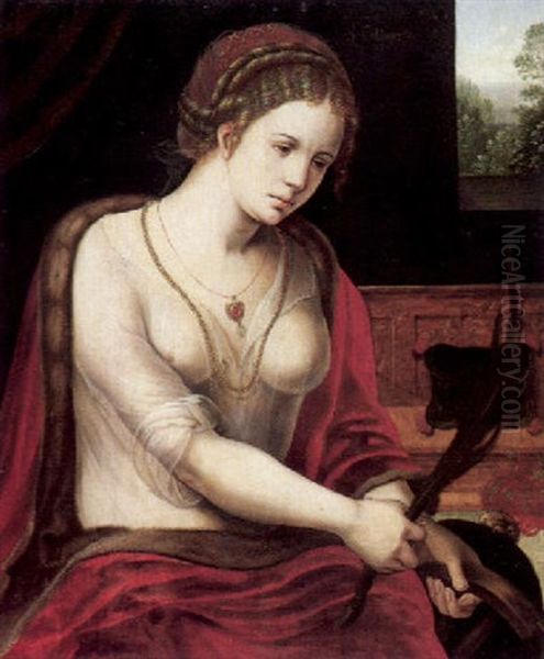 Die Heilige Catharina Oil Painting by  Master of the Parrot