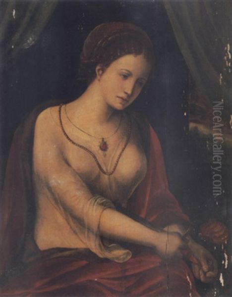 Lucretia Oil Painting by  Master of the Parrot