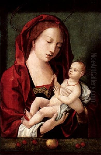 The Virgin And Child Oil Painting by  Master of the Parrot