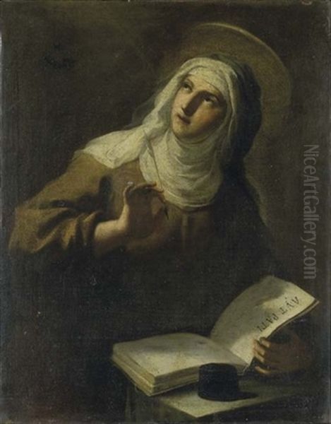 Santa Teresa D'avila Oil Painting by Giuseppe Mastroleo