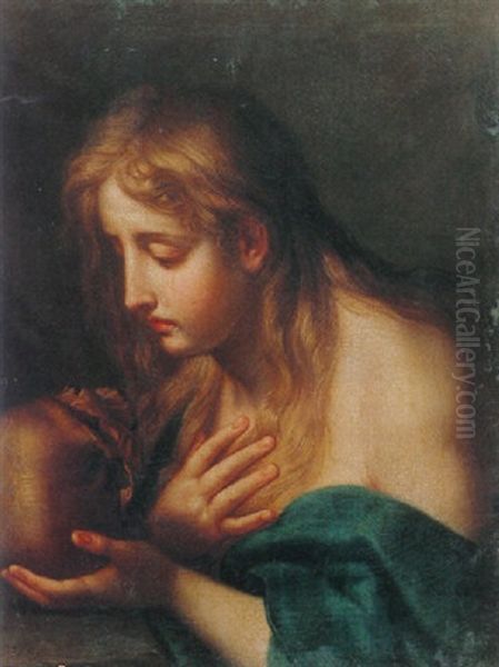 The Penitent Magdalene Oil Painting by Agostino Masucci