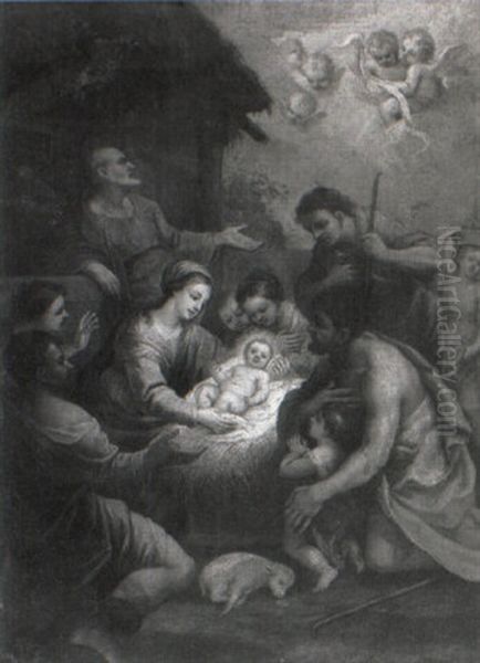 The Adoration Of The Shepherds Oil Painting by Agostino Masucci