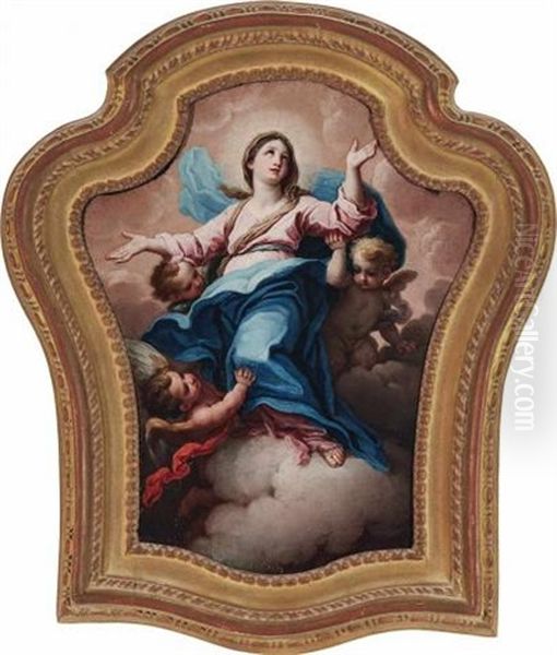 The Assumption Of The Virgin Oil Painting by Lorenzo Masucci