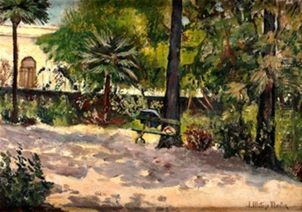 Jardin Oil Painting by Jose Mataix Moullor