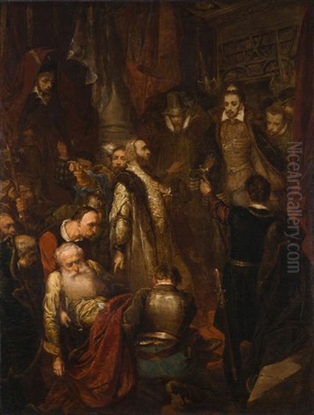 Killing Of Wapowski During The Coronation Of Henryk Walezy Oil Painting by Jan Matejko