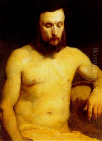 Male Figure Oil Painting by Jan Matejko