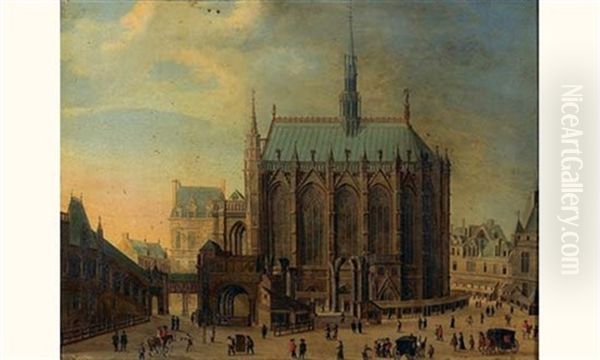 Vue De La Sainte Chapelle Oil Painting by Theodor Dirck Matham