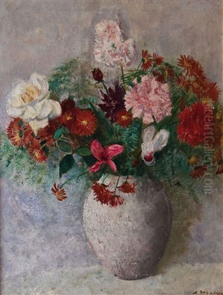 Blumenstilleben Oil Painting by Arvid Mather