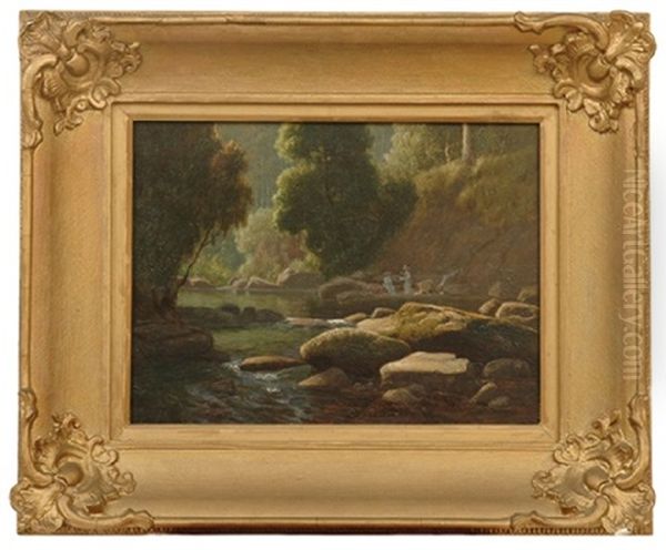 On The Erskine River, Lorne Oil Painting by John Mather