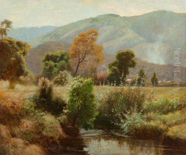 Landscape At Lillydale Oil Painting by John Mather