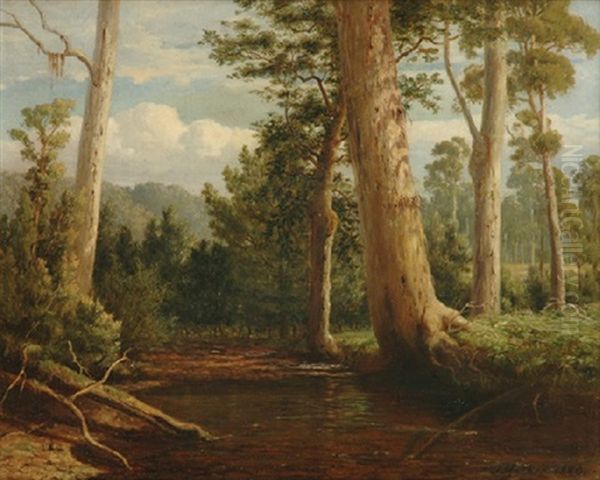 On The Steavenson River, Marysville Oil Painting by John Mather