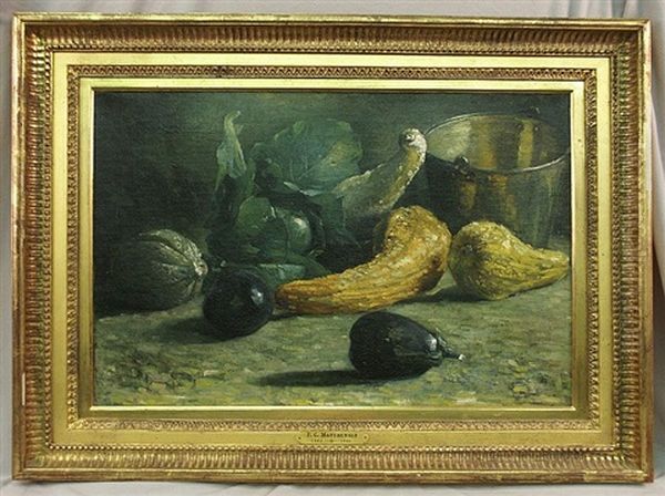 Still Life With Gourds Oil Painting by Frank Convers Mathewson