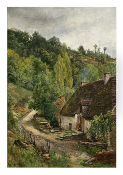 Landscape With Cottage Oil Painting by Gabriel Mathieu