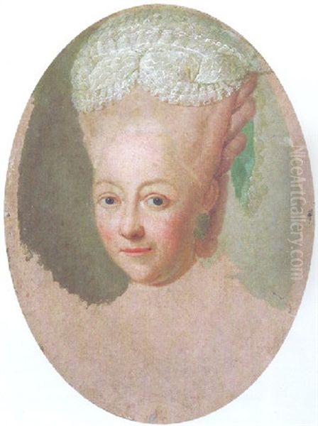 Luise Friedericke, Duchess Of Mecklenburg-schwerin Oil Painting by Georges David Mathieu