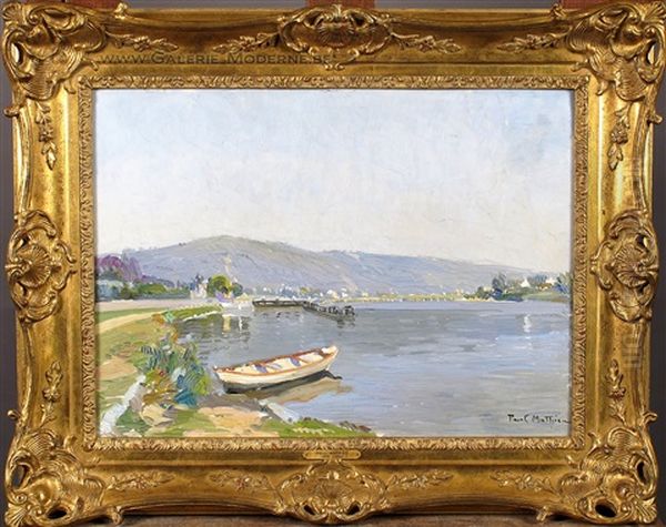 La Meuse A Yvoir Oil Painting by Paul Mathieu