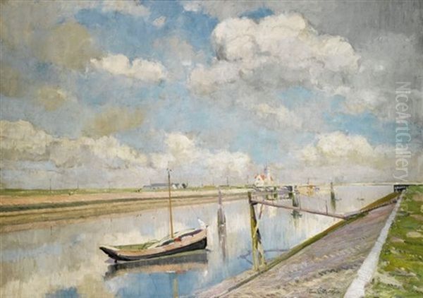 Le Chenal Zeebrugge Oil Painting by Paul Mathieu