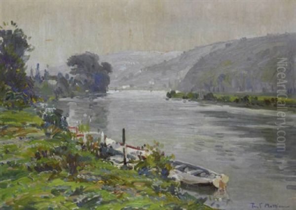 Bord De Meuse Oil Painting by Paul Mathieu