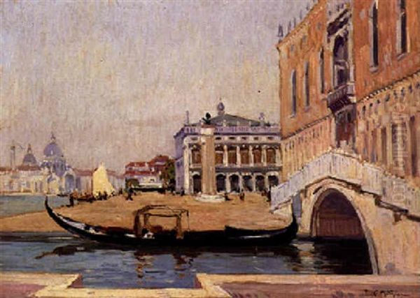 A View Of Venice Oil Painting by Paul Mathieu