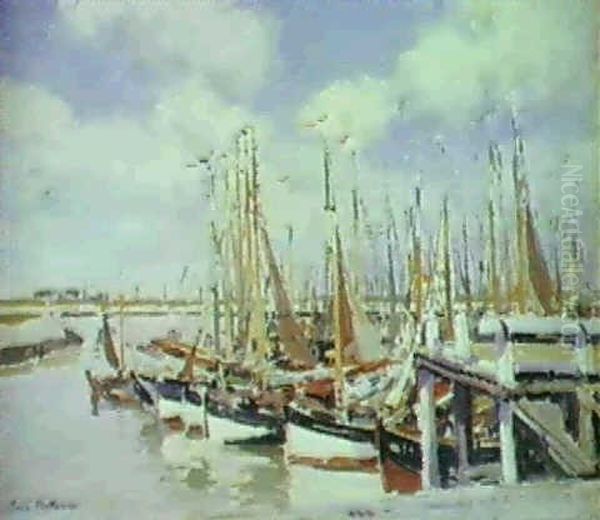 Harbour At Ostende Oil Painting by Paul Mathieu