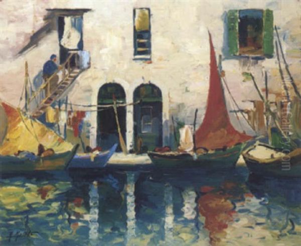 Le Miroir Aux Oiseaux, Martigues by Adolphe Mathis