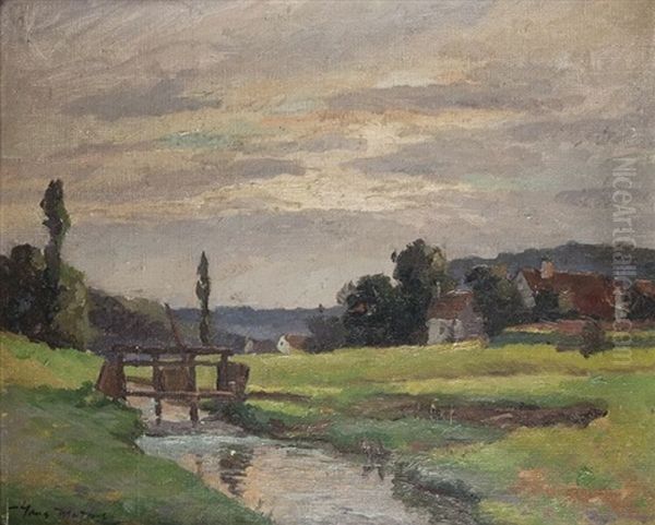 Wehr Im Abendlicht Oil Painting by Hans Mathis