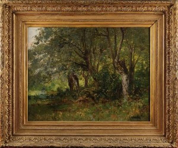 La Mare Sous Les Arbres Oil Painting by Louis Remy Matifas